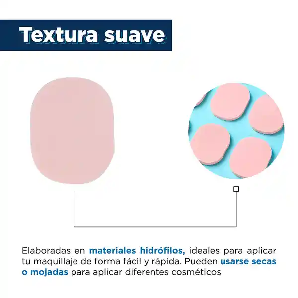 Paquete de Esponjas Para Maquillaje Ovaladas Miniso