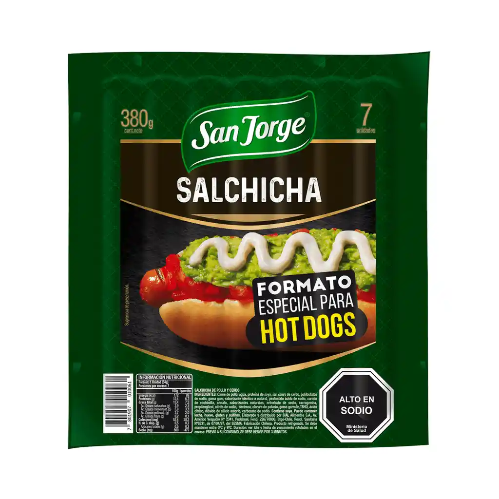 San Jorge Salchicha Formato Especial para Hot Dogs