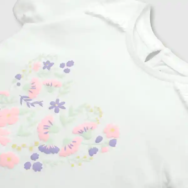 Polera Corazón de Bebé Niña Blanco Talla 18/24M Colloky