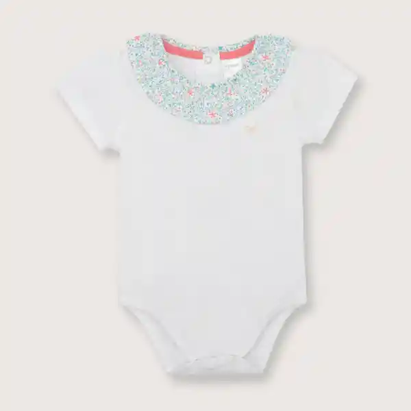 Opaline Body de Bebé Niño Cuello Payaso Algas Blanco Talla 3M