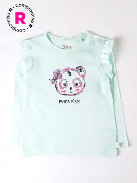 Baby Harvest Polera Manga Larga Print es Menta 12/18 V26