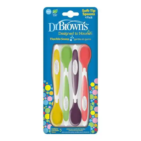 Dr. Browns Pack Cuchara Punta Blanda 4M + TF009