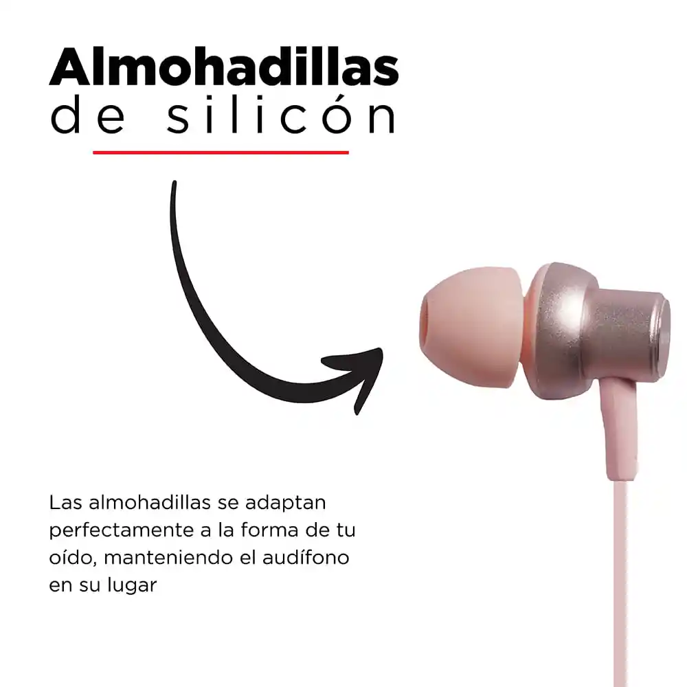 Miniso Audífonos Metalicos Stereo R3 Rosa