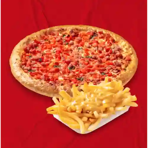 Italiana O Pepperoni Mediana y Papas