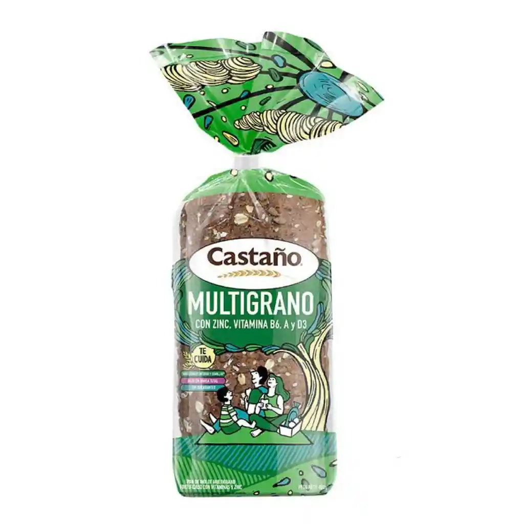 Castaño Pan Molde Integral Multigrano