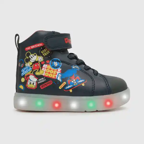 Zapatillas Luces Mickey y Amigos Para Niño Azul T.21 Colloky