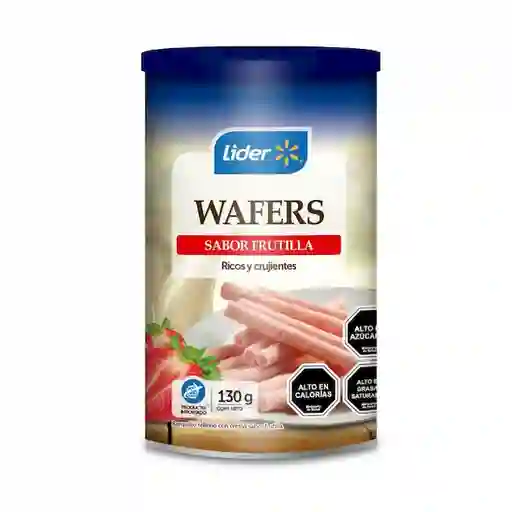 Galleta Waffer Frutilla Líder