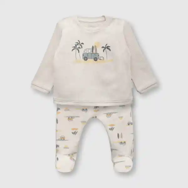 Clemente Tropical de Bebé Niño Beige Talla 3/6M Colloky