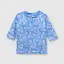 Traje Baño Con Filtro Uv Bebé Niña Azul Talla 9/12m