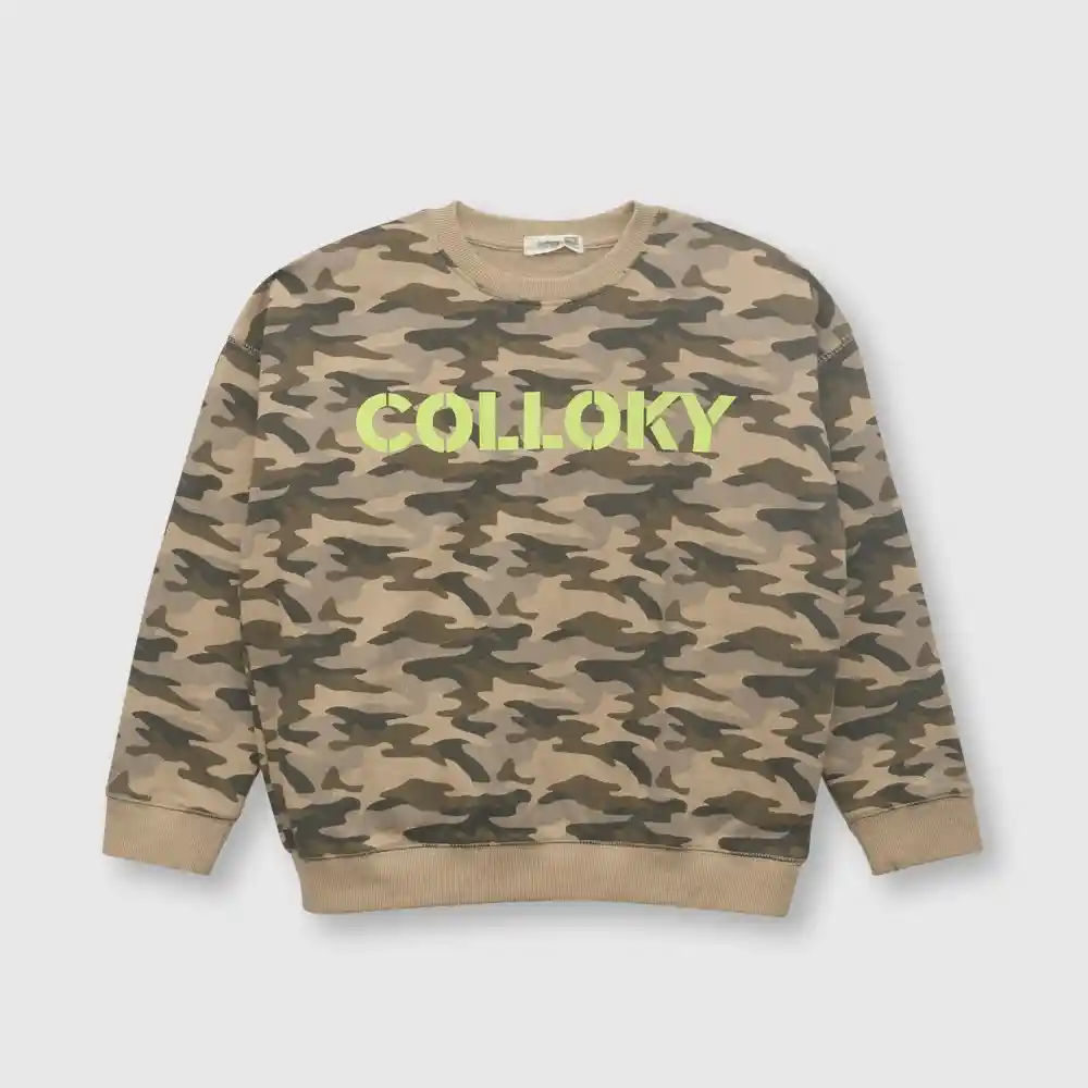 Polerón Camuflado De Niño Oliva Talla 3a