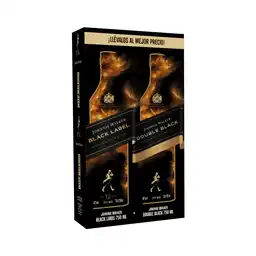 JW Double Black Johhnie Walker Whisky Label + Johnnie Walker Black