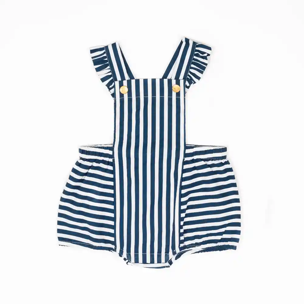 Jardinera Bombacho Bebé Niña Azul Talla 6m