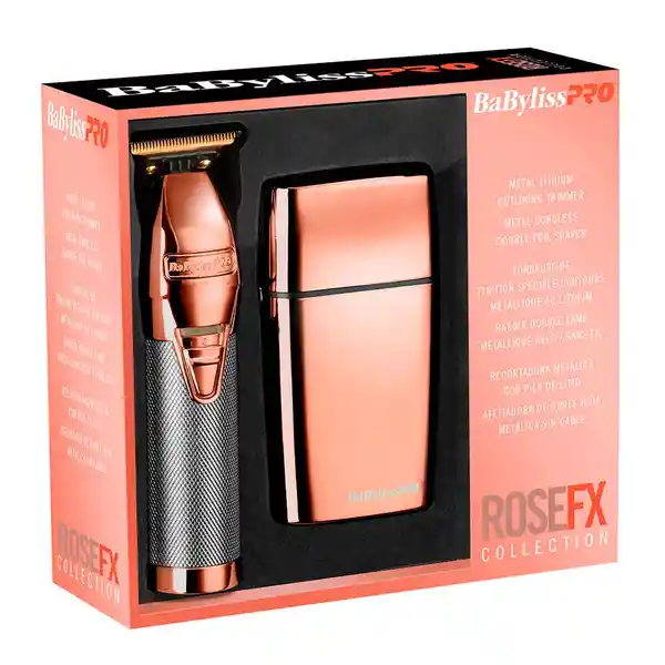 Babyliss Pro Kit Desvelladora y Afeitadora Rosefx BHOLPK2RGUZ