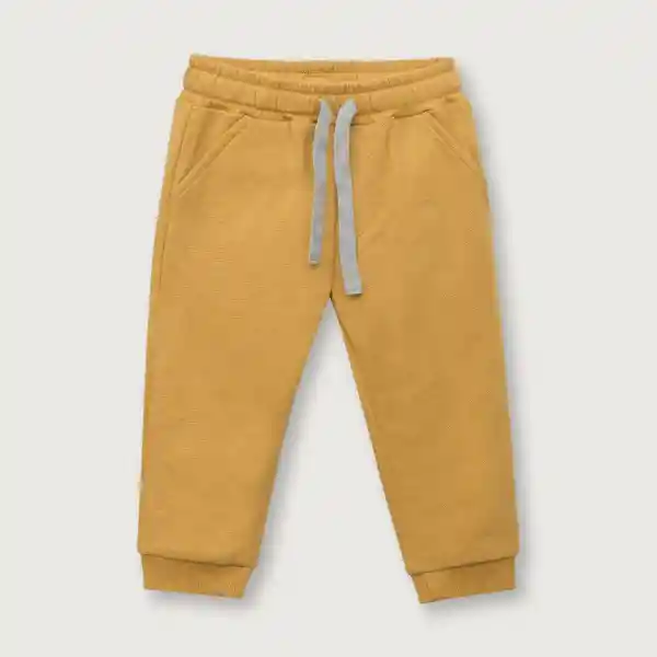 Pantalón Buzo de zo Esencial Niño Mostaza Talla 18M Opaline