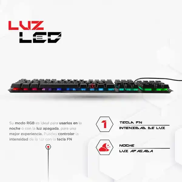 Miniso Teclado Rgb Para Gaming 9 Negro Modelo A8