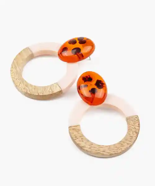 Aros Madera Carey Rojo Lounge