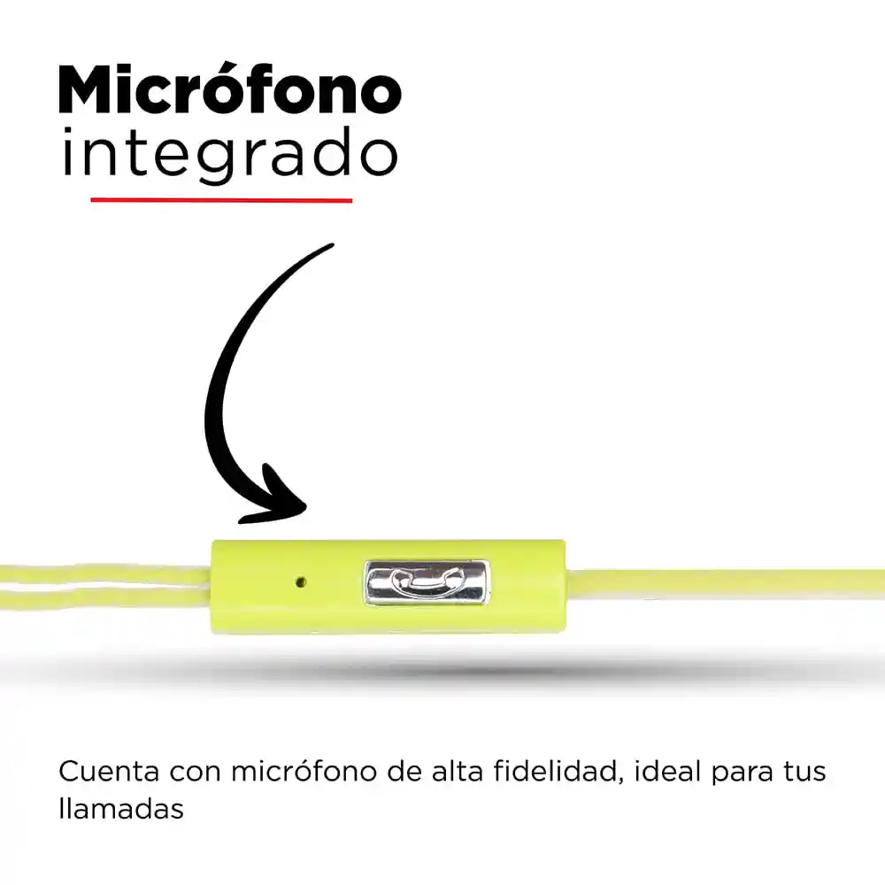 Miniso Audífonos De Cable Se383 Verde/blanco 12m