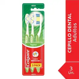 Colgate Cepillo De Dientes Twister Medio 3U