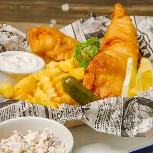 Box merluza con papas + ensalada y salsa