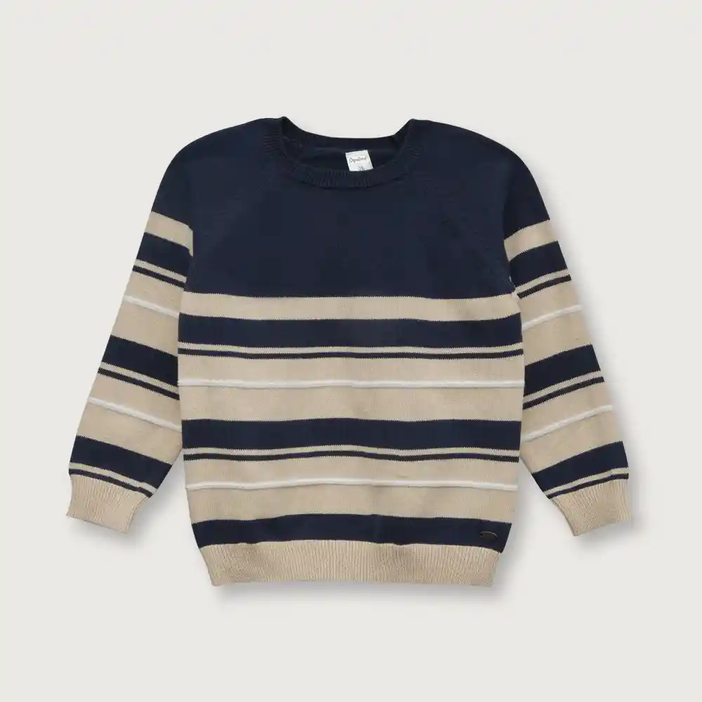 Chaleco Líneas Niño Navy Talla 9m