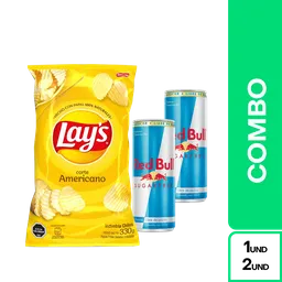 Combo Lays Corte Americano + Red Bull sin Azucar 250 cc 2 Und