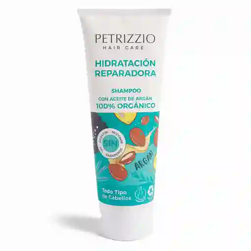 Petrizzio Shampoo con Aceite de Argán Hidratación Reparadora