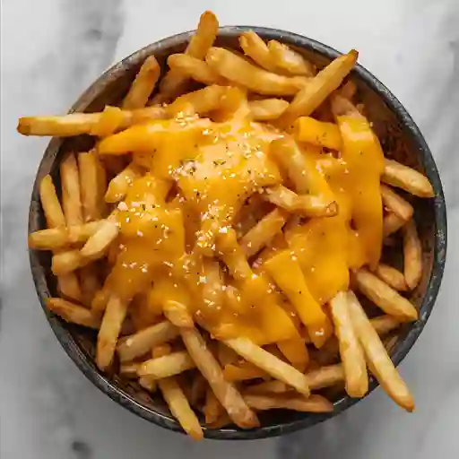 Papas fritas cheddar