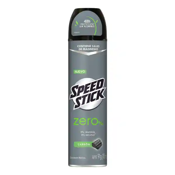 Desodorante en Spray Speed Stick Zero% Carbón 91 g