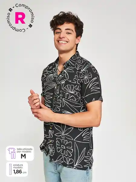 Half Camisa Manga Corta Ecal Negro M SS25