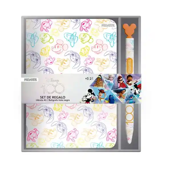 Set Libreta Con Boligrafo Disney 100