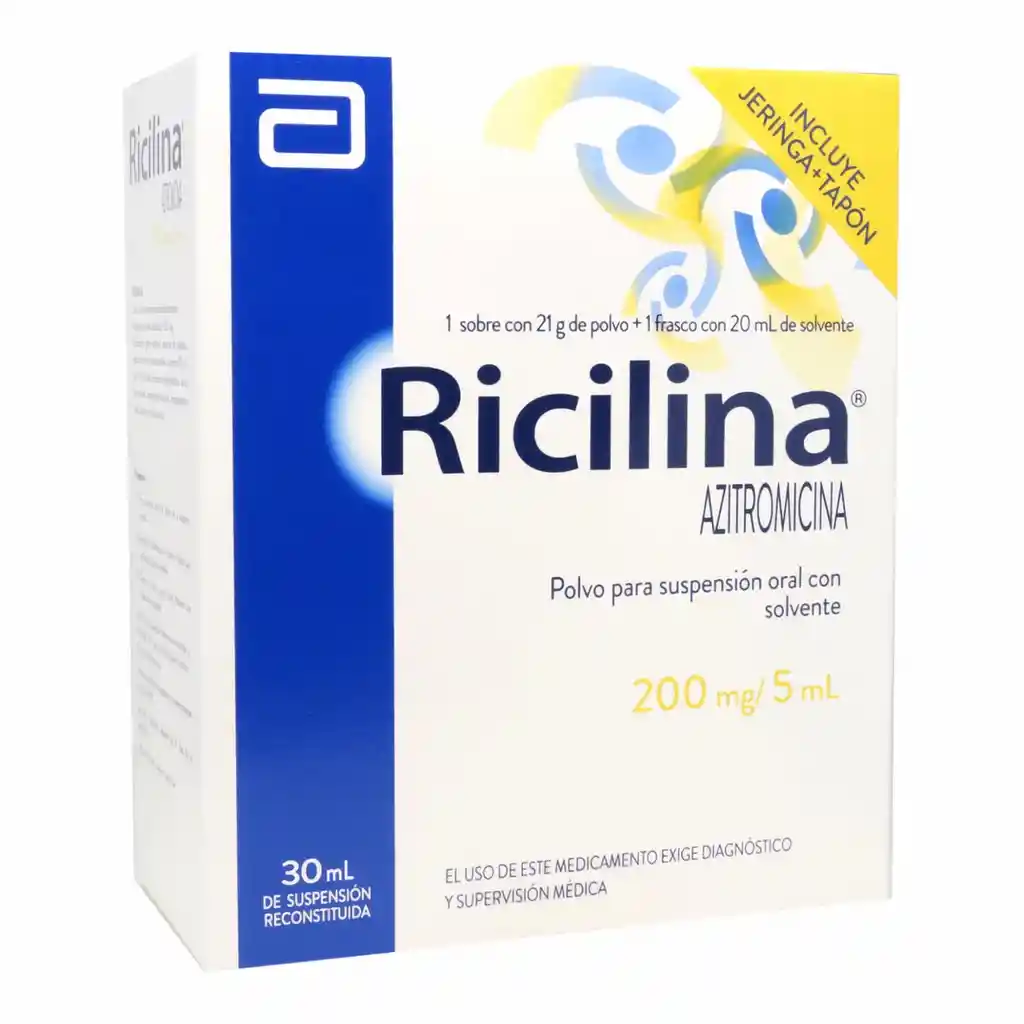 Ricilina Polvo para Suspensión Oral con Solvente (200 mg)