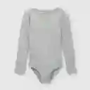 Polera Tipo Body De Niña Gris Talla 2a