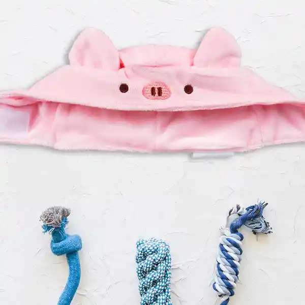 Gorro Para Mascota Pequeño Con Forma de Cerdito Miniso