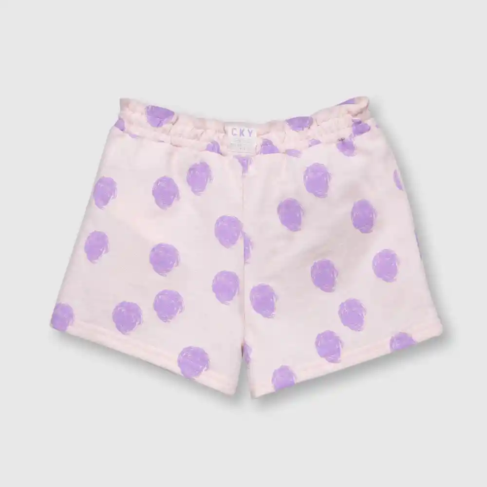 Short De Bebé Estampado Niña Rosado Talla 3/6m