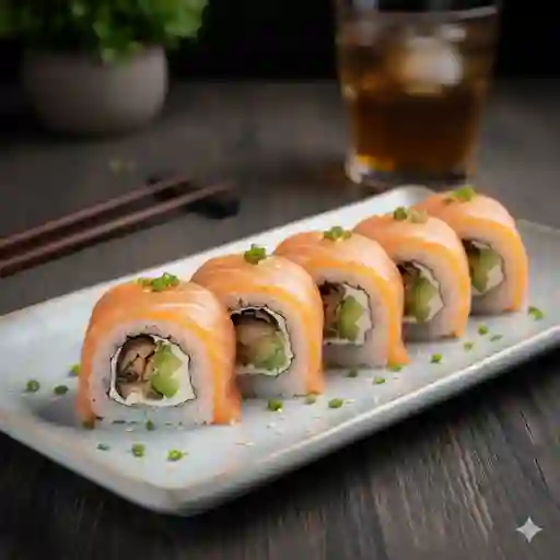 Rolls en Salmón de Champiñón