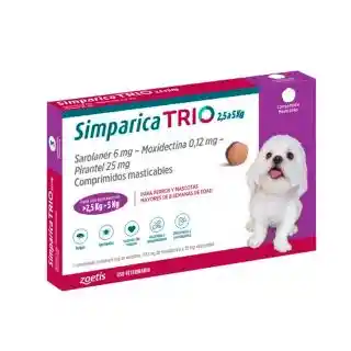 Simparica Trio Antiparasitario 2.5-a 5 Kg