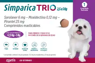 Simparica Trio Antiparasitario 2.5-a 5 Kg