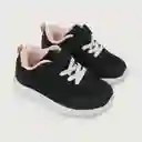 Zapatillas Sport Velcro Elástico Niña Negro Talla 22 Opaline