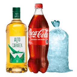 Combo Alto Del Carmen + Coca-Cola Original + Hielo Rock o Pop