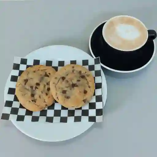 2 Cookies + cappuccino