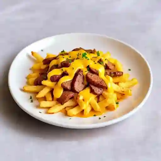 Choripapas con Carne de Vacuno