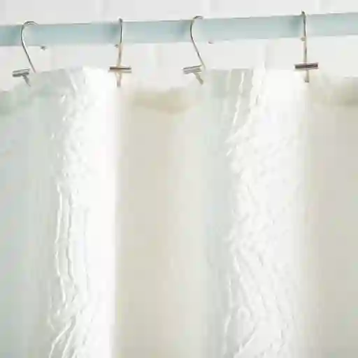 Cortina de Baño Texturizada Blanco 180 x 180 cm Casaideas