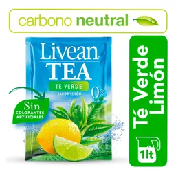 Livean Bebida de Té Verde en Polvo Sabor a Limón 8 g