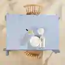 Mantel Texturado Con Estampado Azul 150 x 210 cm Casaideas