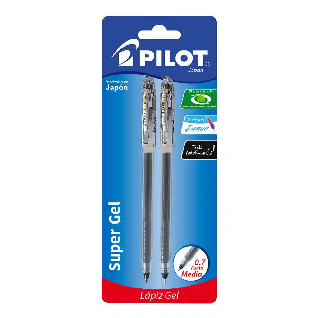 Pilot Lápiz Super Gel 0.7 mm Negro