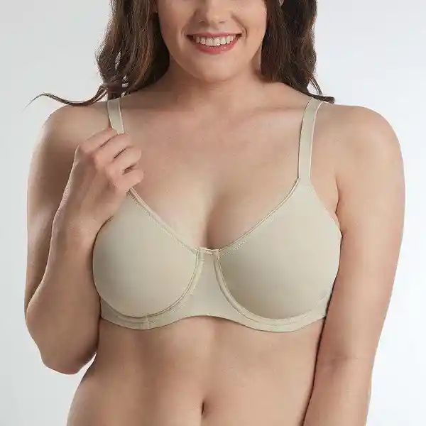Sostén Estomaguillo Micro Simplex Color Champagne 38D Flores