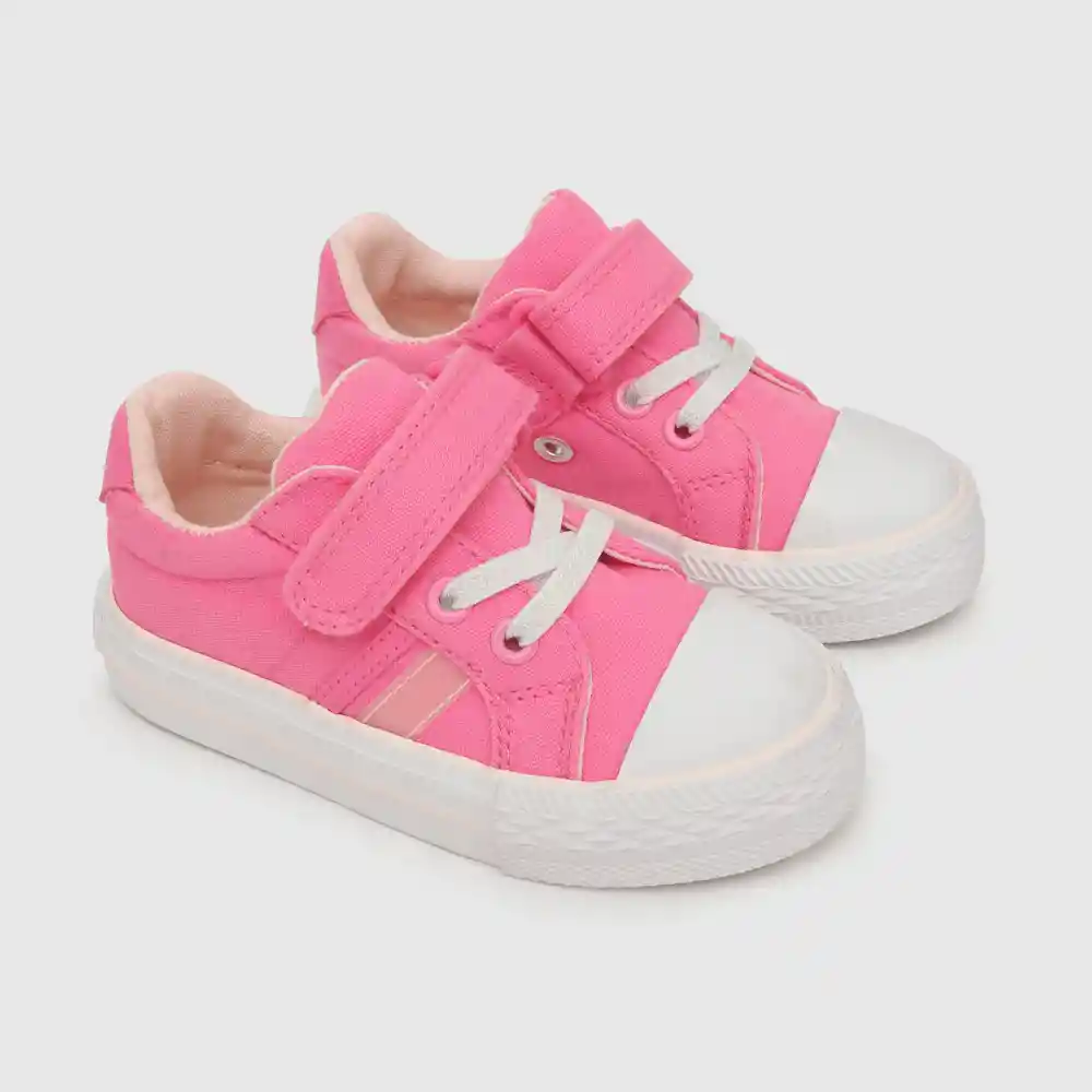 Zapatillas Lona Niña Rosado Talla 26