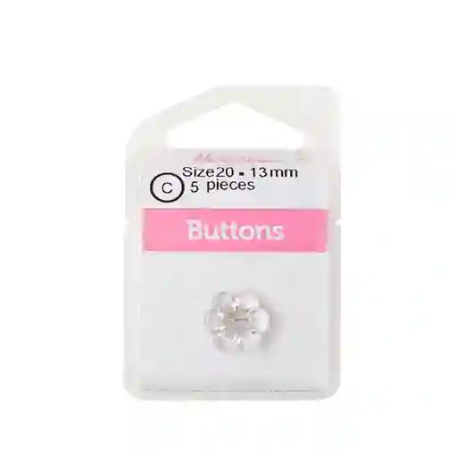 Botón Plástico Flor Fucsia 13mm 5 D Hb01424.02 13mm 5