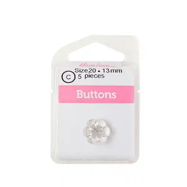 Botón Plástico Flor Fucsia 13mm 5 D Hb01424.02 13mm 5