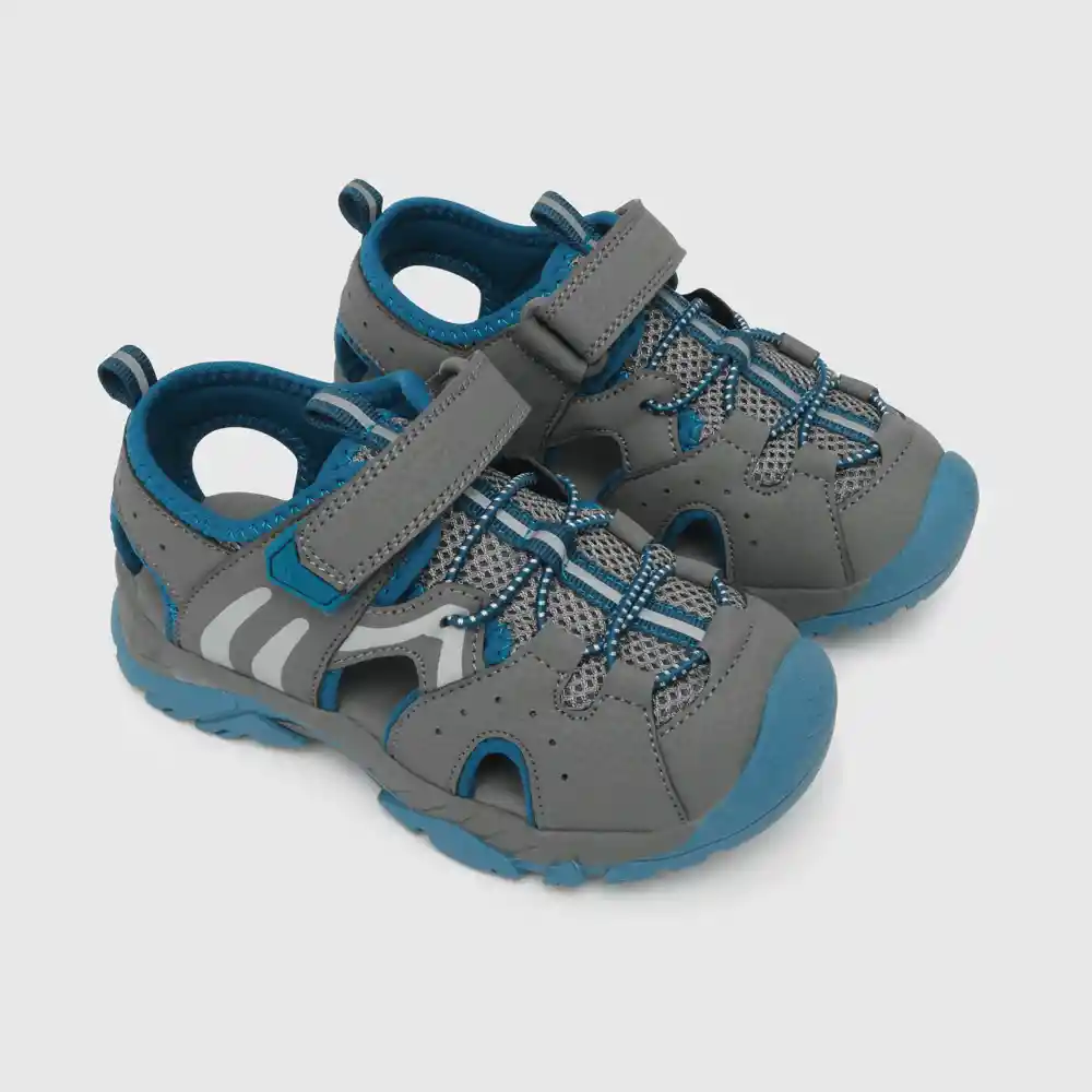 Sandalias De Niño Cerrada Gris Talla 23
